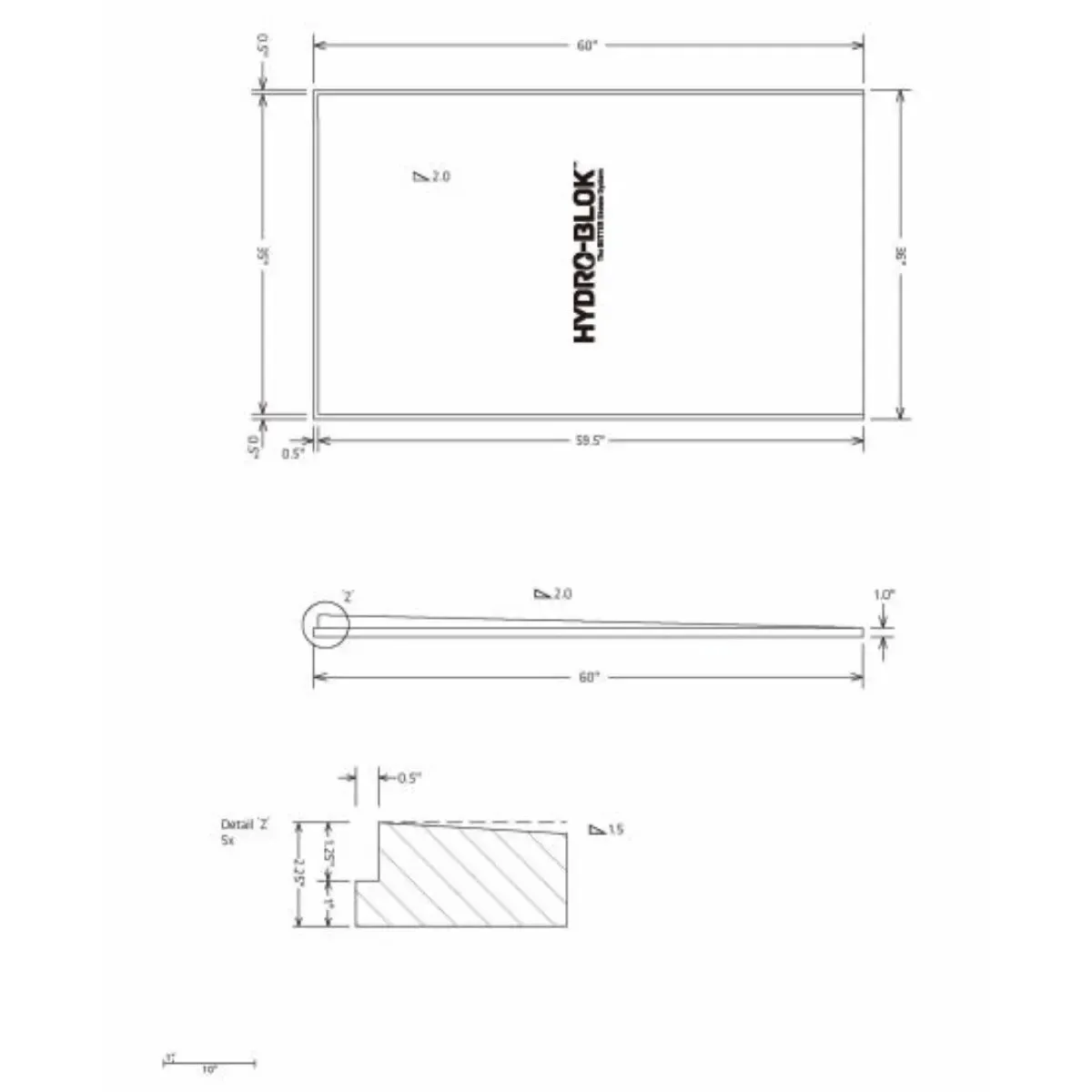 Hydro-Blok Single Slope Shower Pans