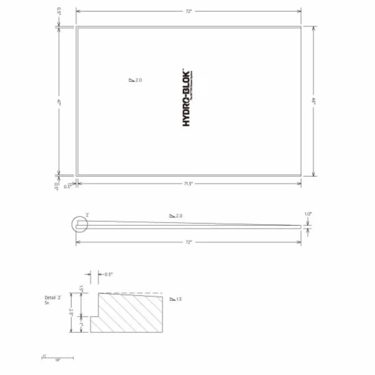 Hydro-Blok Single Slope Shower Pans