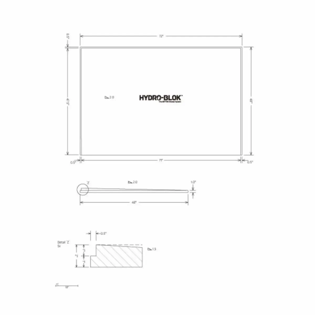 Hydro-Blok Single Slope Shower Pans