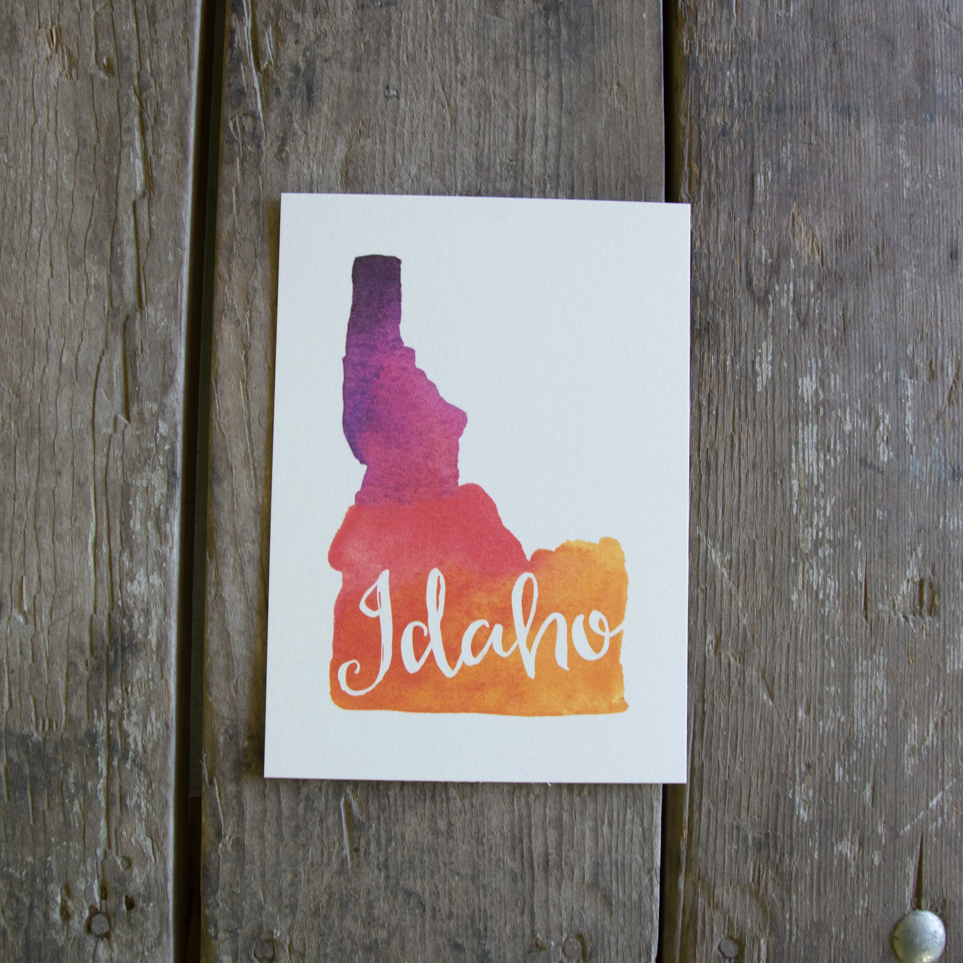 Idaho watercolor art print, eco friendly