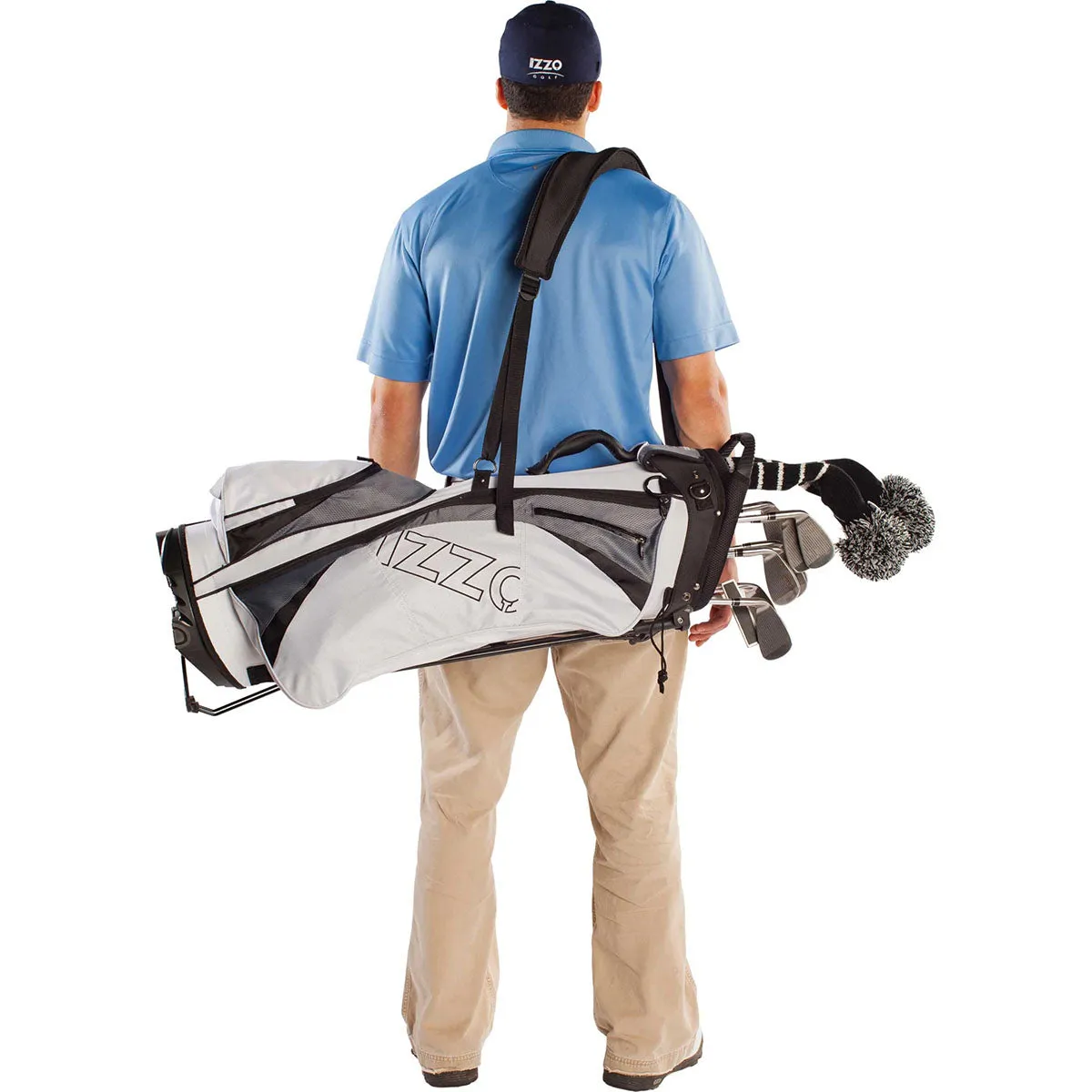 IZZO Sidewinder Speaker Strap for Golf Club Bags - Black