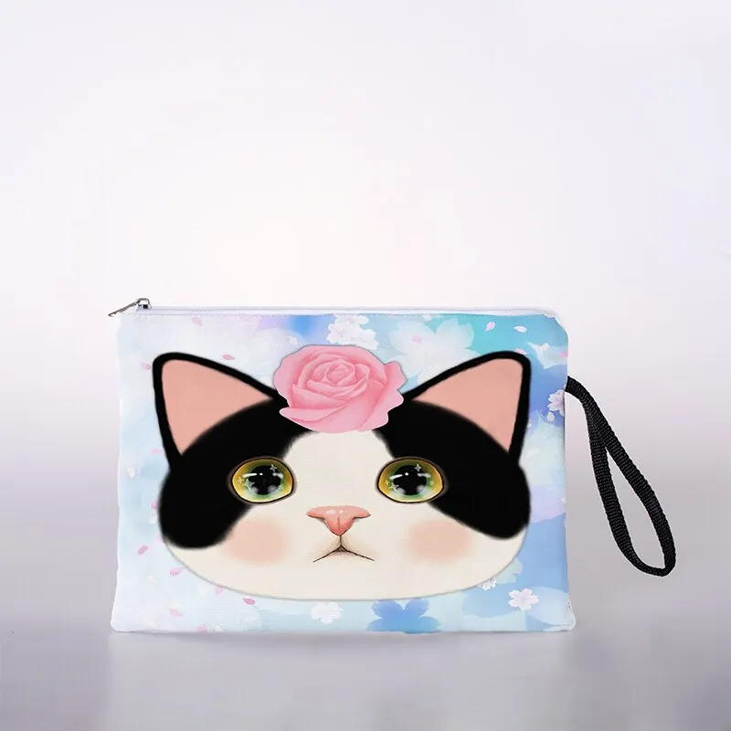 Japanese style ukiyoe print cosmetic bag lady makeup storage bag color travel storage bag