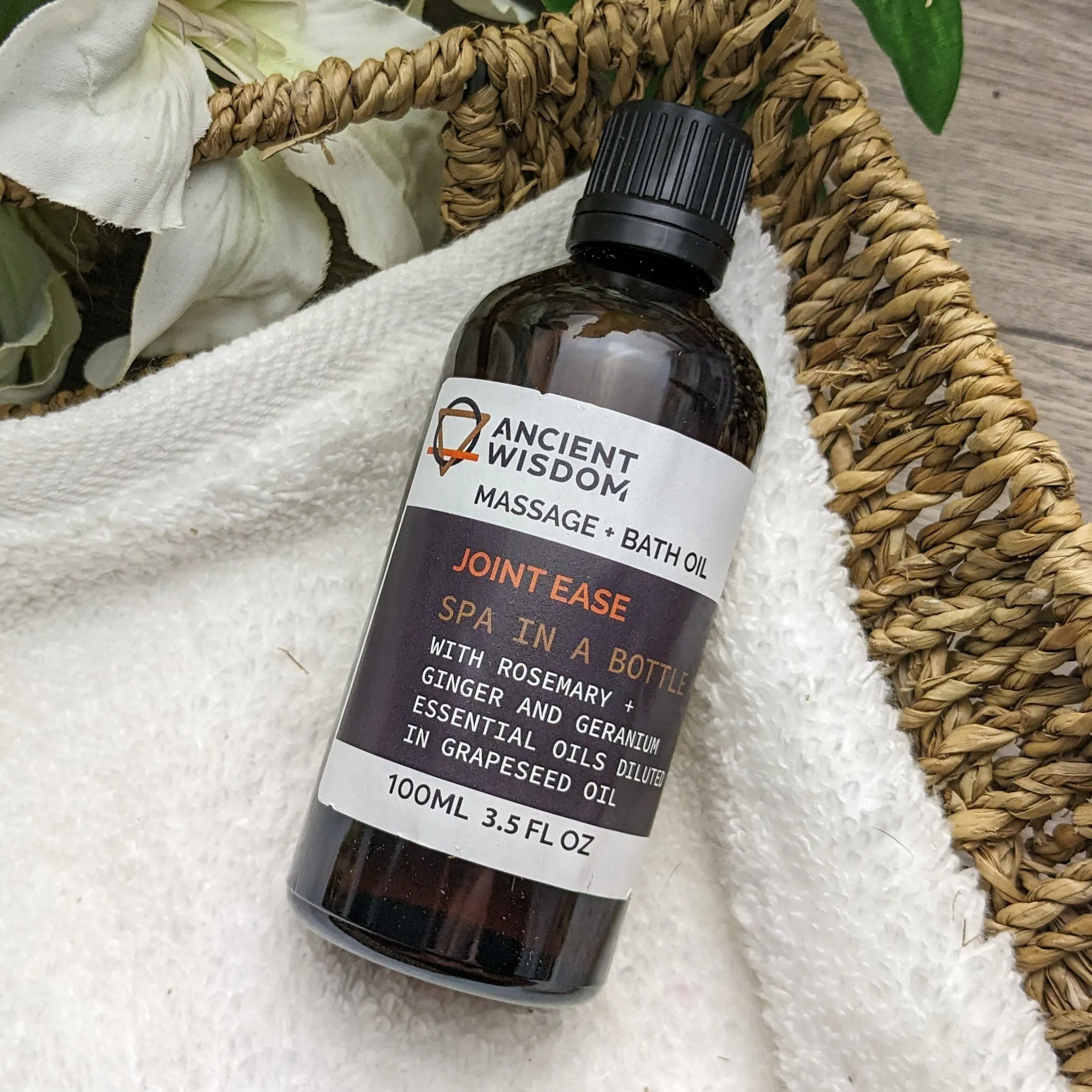 Joint Ease Blend Rosemary, Ginger & Geranium Massage & Bath Oil