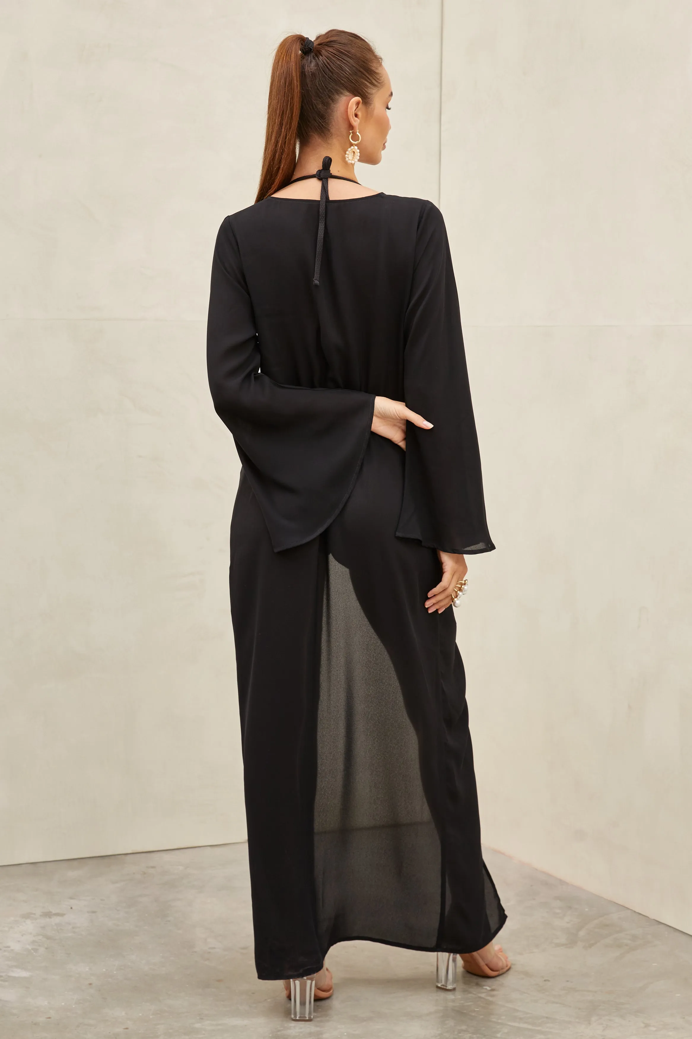 Kia Maxi Kaftan Black