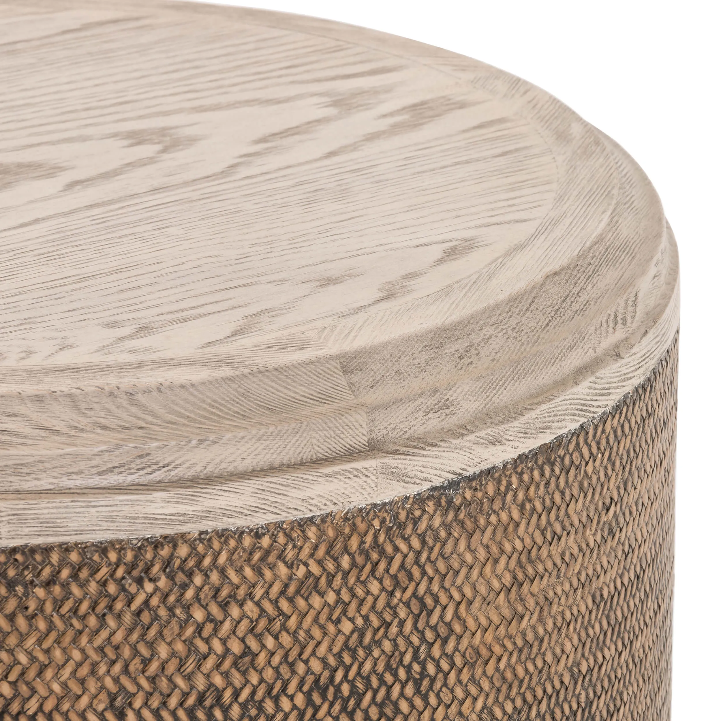 Kiara End Table, Weathered Blonde Pine