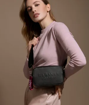 La Bante Everest Vegan Leather Crossbody Camera Bag, Black