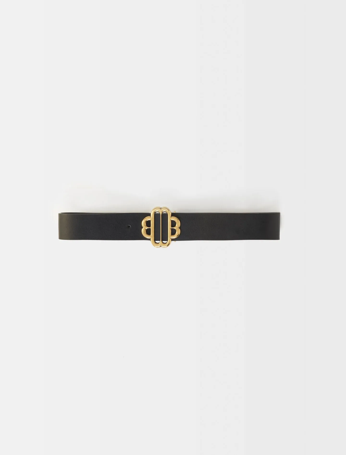 LEATHER BELT WITH CLOVER LOGO