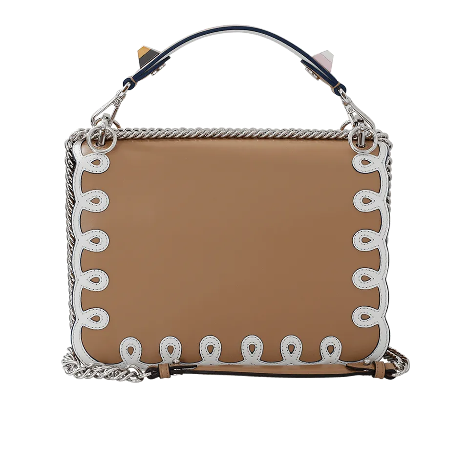 Leather Scallop And Studded Handbag