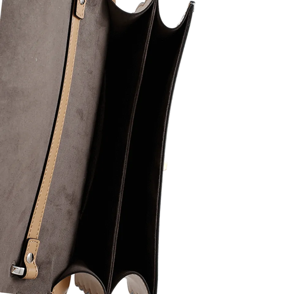 Leather Scallop And Studded Handbag