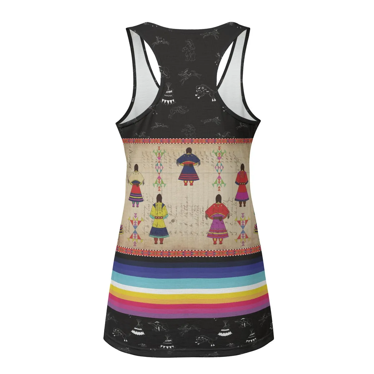 Ledger Round Dance Midnight Eco-friendly Women's Tank Top