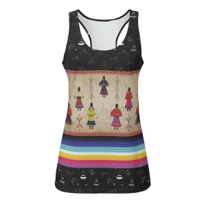 Ledger Round Dance Midnight Eco-friendly Women's Tank Top