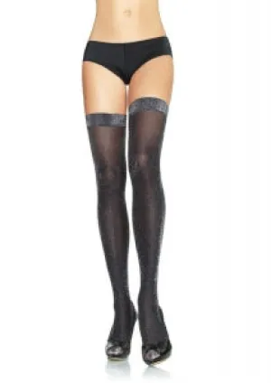 LEG AVENUE 6280 LUREX THIGH HI