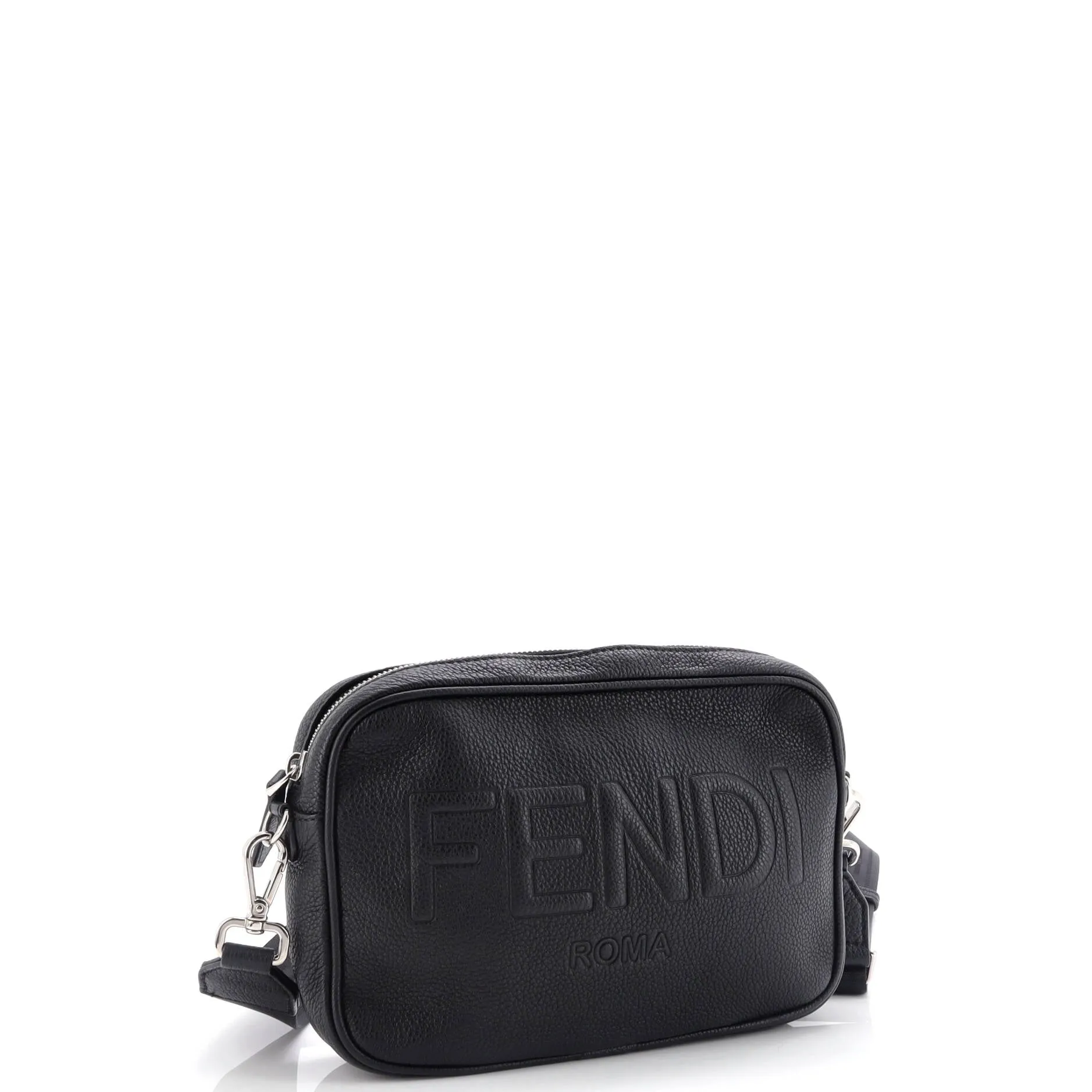 Logo Camera Bag Embossed Leather