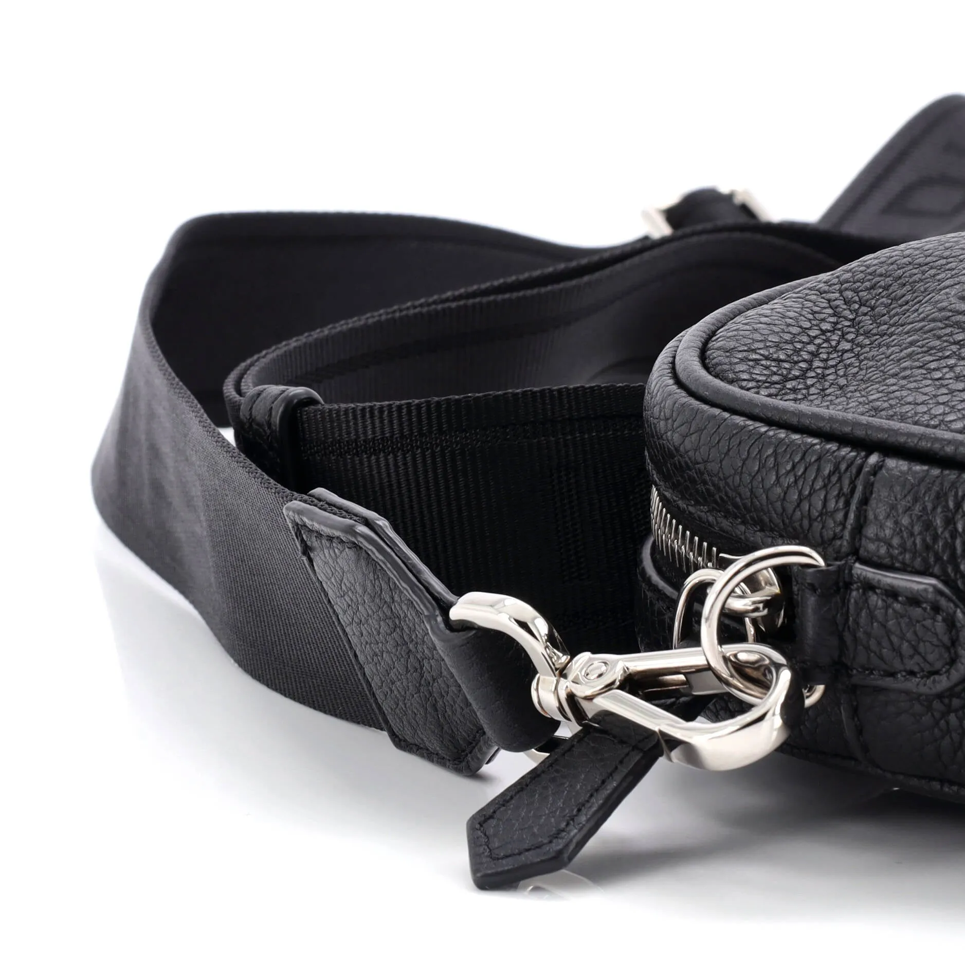 Logo Camera Bag Embossed Leather