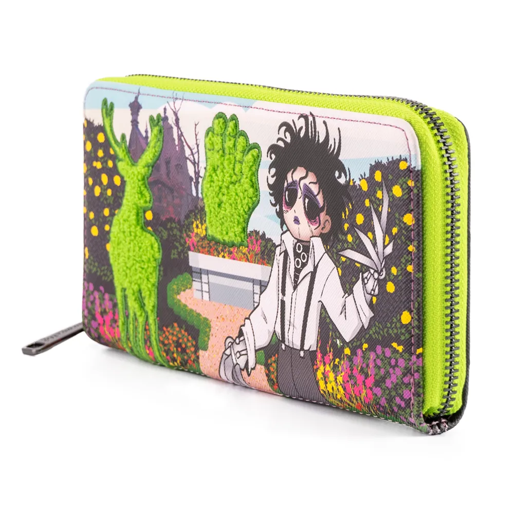 Loungefly Fox Edward Scissorhands Topiary Zip Around Wallet
