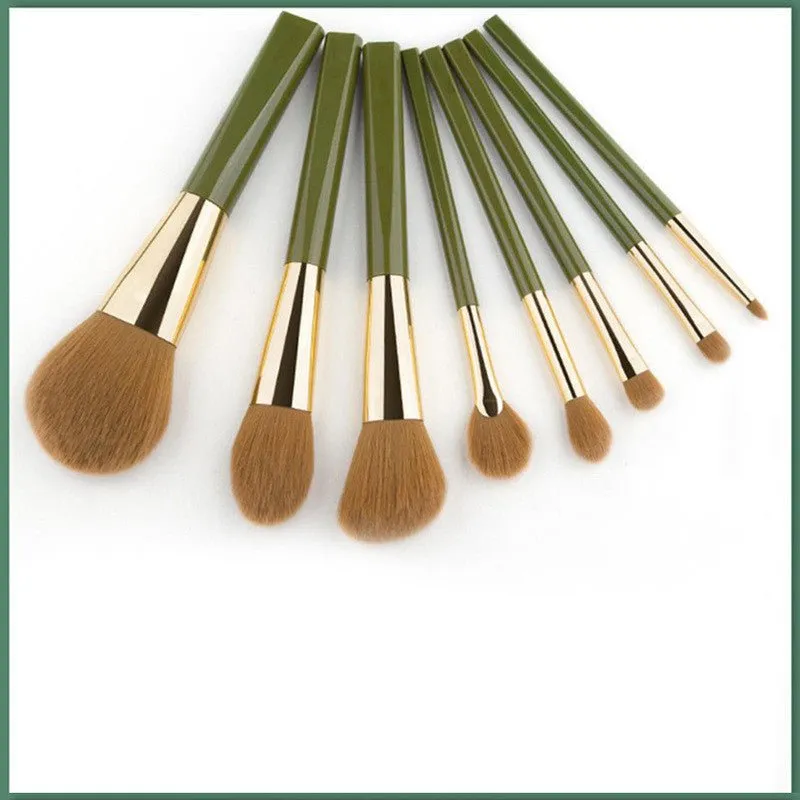 LovelyRLovely 8pcs Green Shimmering Brushes Set