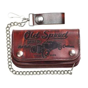 Lucky 13 Wallet Old Speed 6" Bi-Fold w/Chain