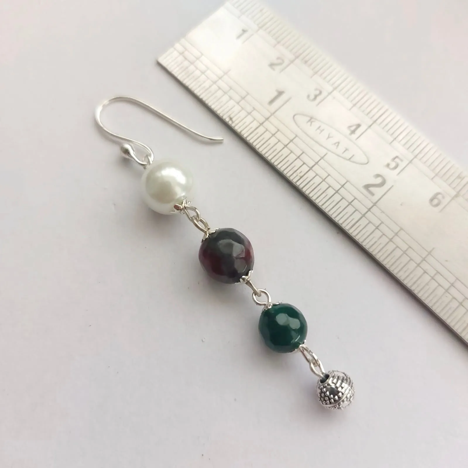 Luminous Forest : Pearl and Beaded Drop Earrings