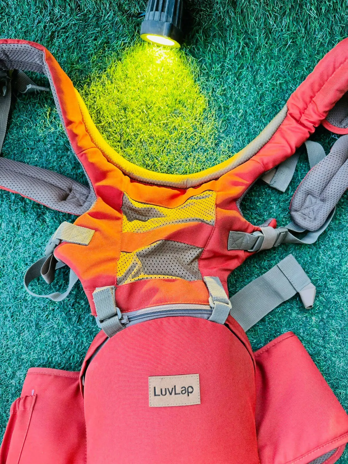 LUVLAP Royal Hip Seat Baby Carrier (Orange)