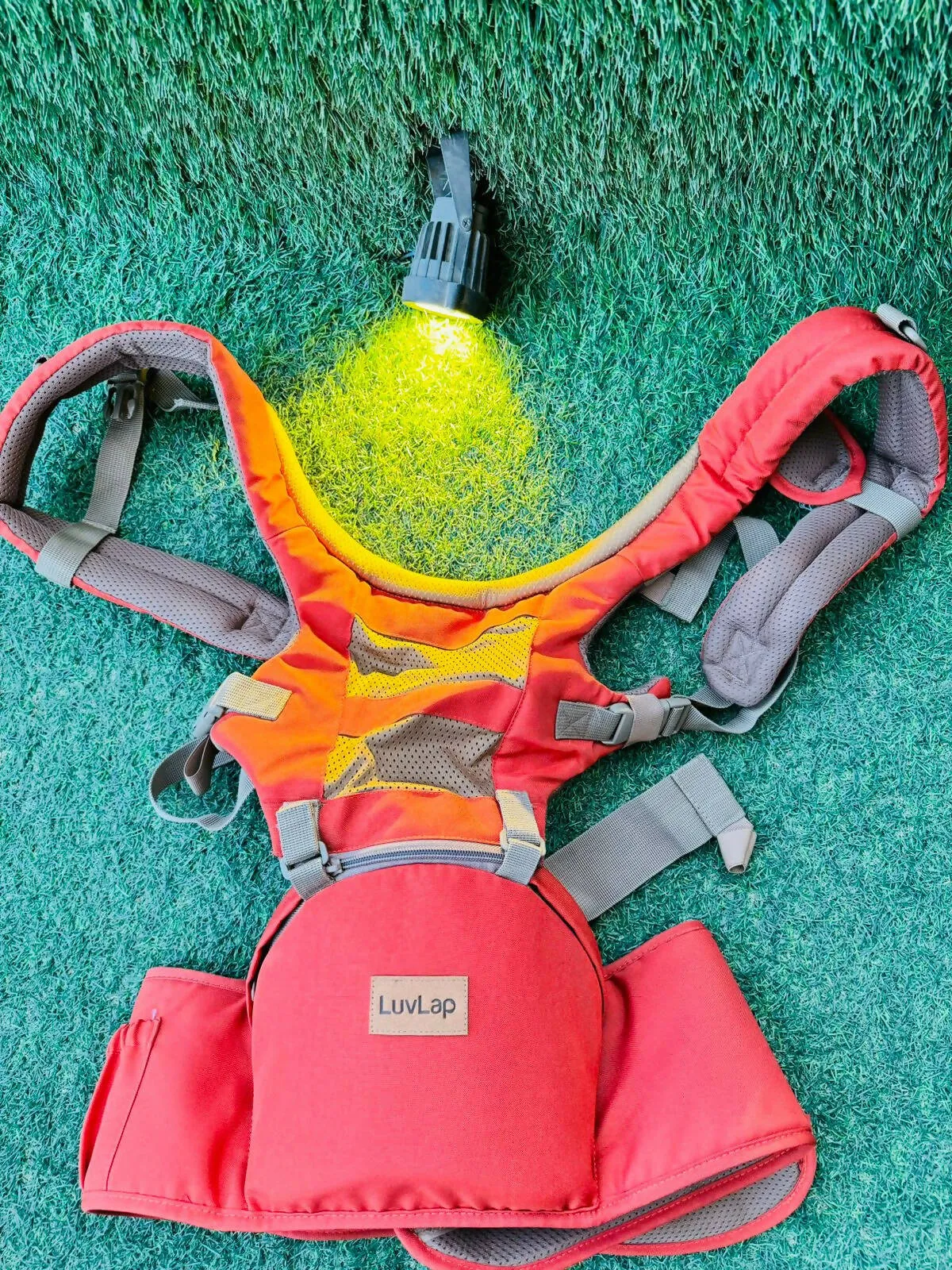 LUVLAP Royal Hip Seat Baby Carrier (Orange)