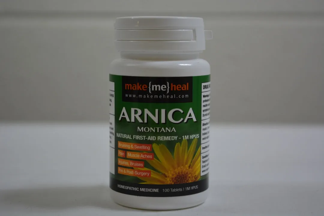 MakeMeHeal Arnica Montana Swelling & Bruising First-Aid Remedy – 1M Strength (100 tablets)