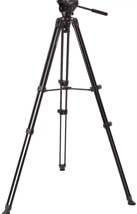 Manfrotto MVK500AM Fluid Drag Video Head Tripod and Carry Bag for Photography, Vlogging
