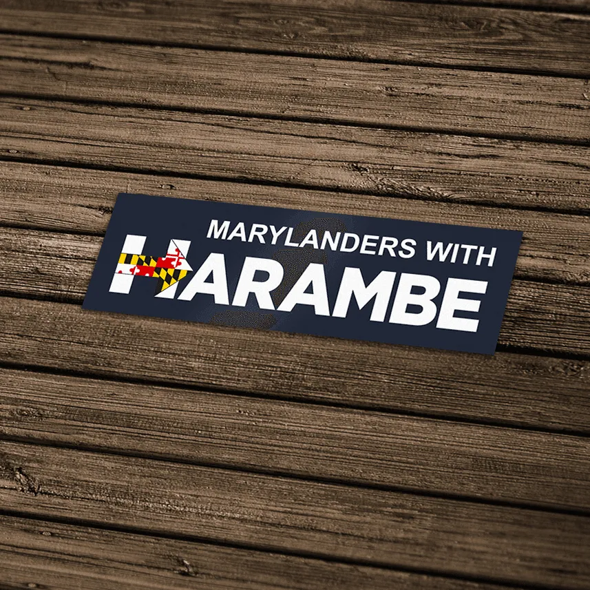 Marylanders With Harambe / Sticker