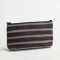 MEDIUM COSMETIC BAG - GREY, BLACK & RED