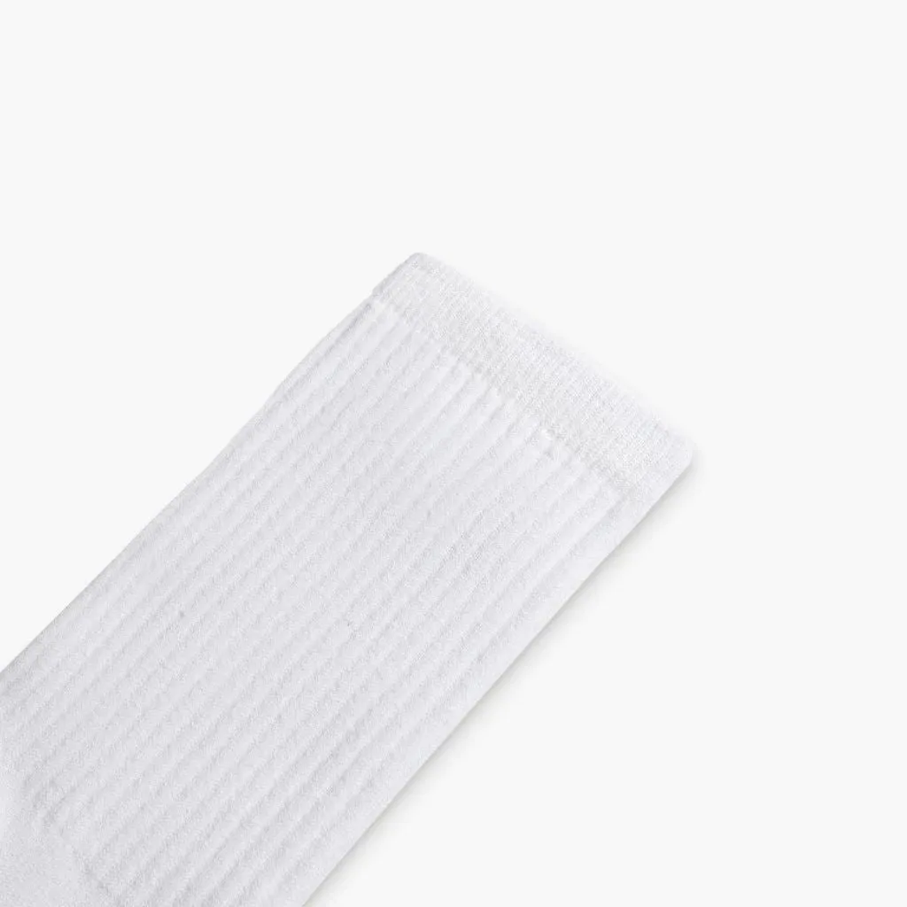 Men's Eco-Friendly Crew Socks | White