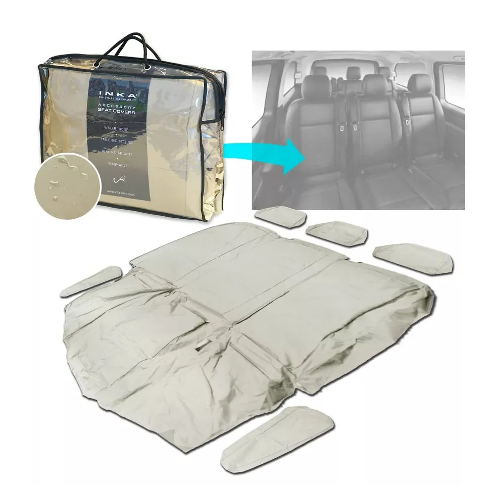 Mercedes Benz Vito V Class W639 2nd & 3rd Row Triple Waterproof Seat Cover Beige