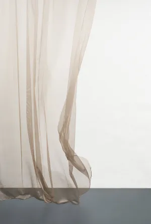 Metallic Sheer Curtains "Glamorous" in Taupe Color