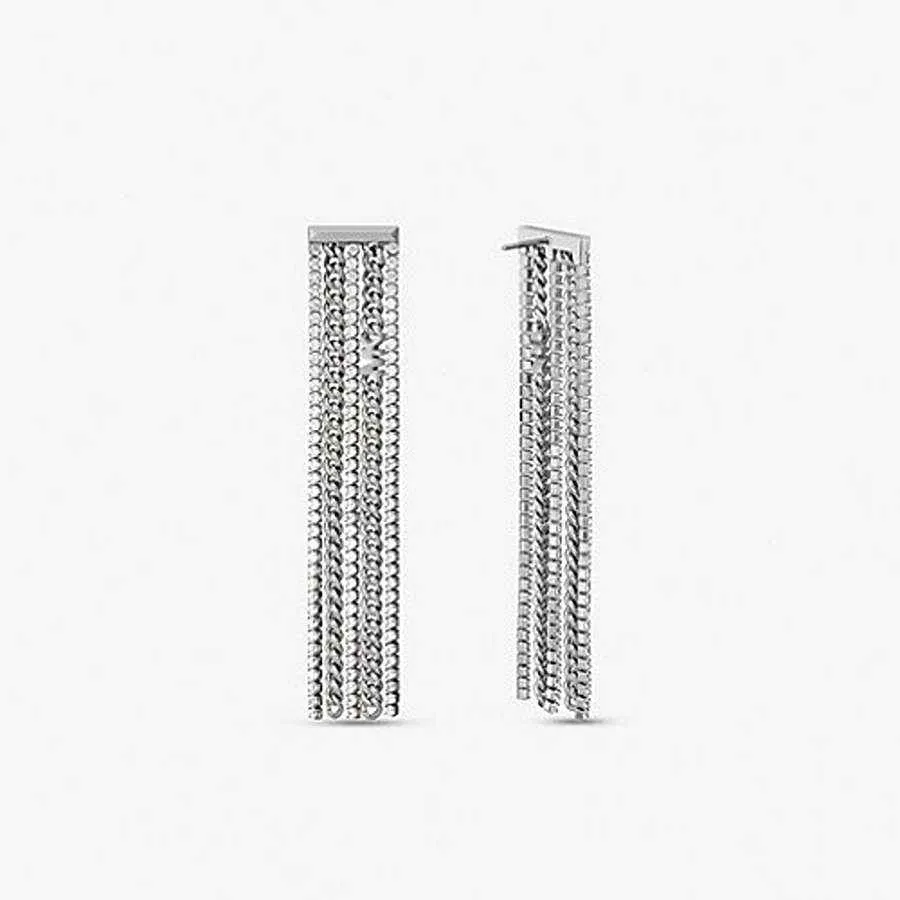 Michael Kors Precious Chain Drop Earrings, Silver