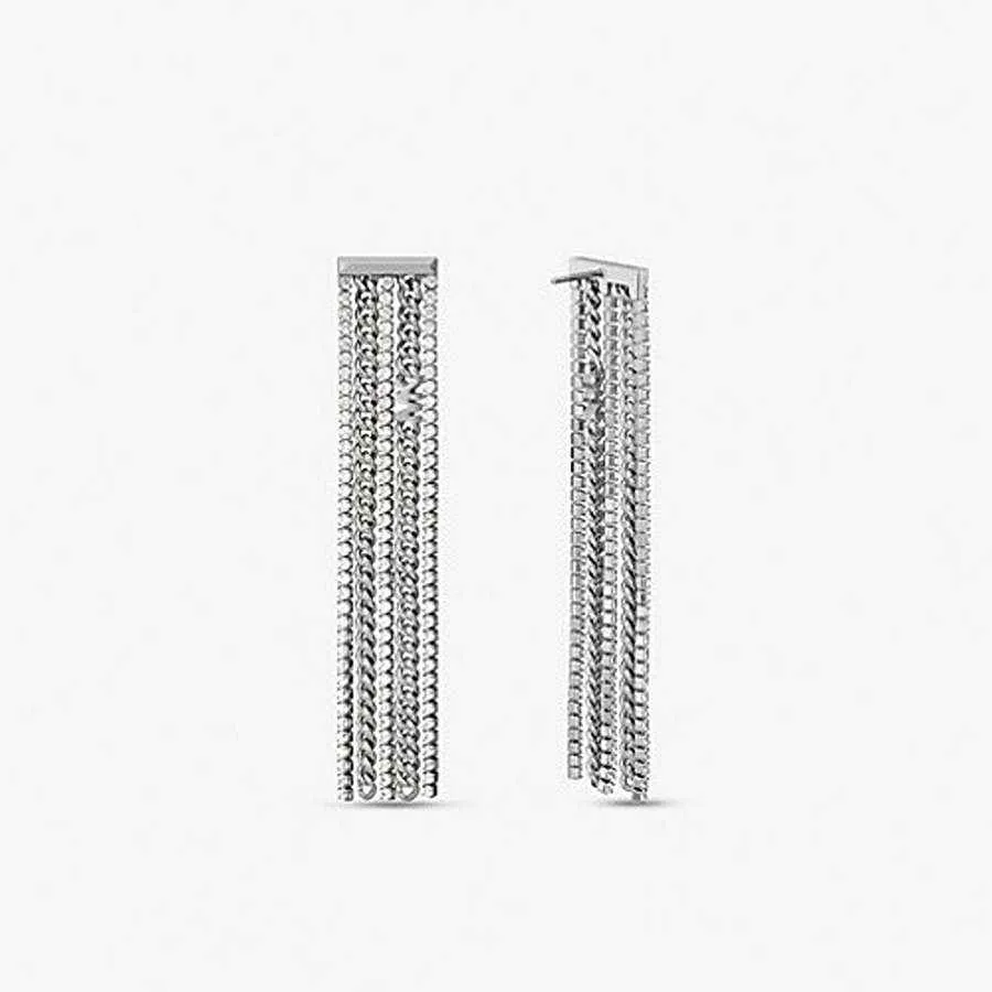 Michael Kors Precious Chain Drop Earrings, Silver