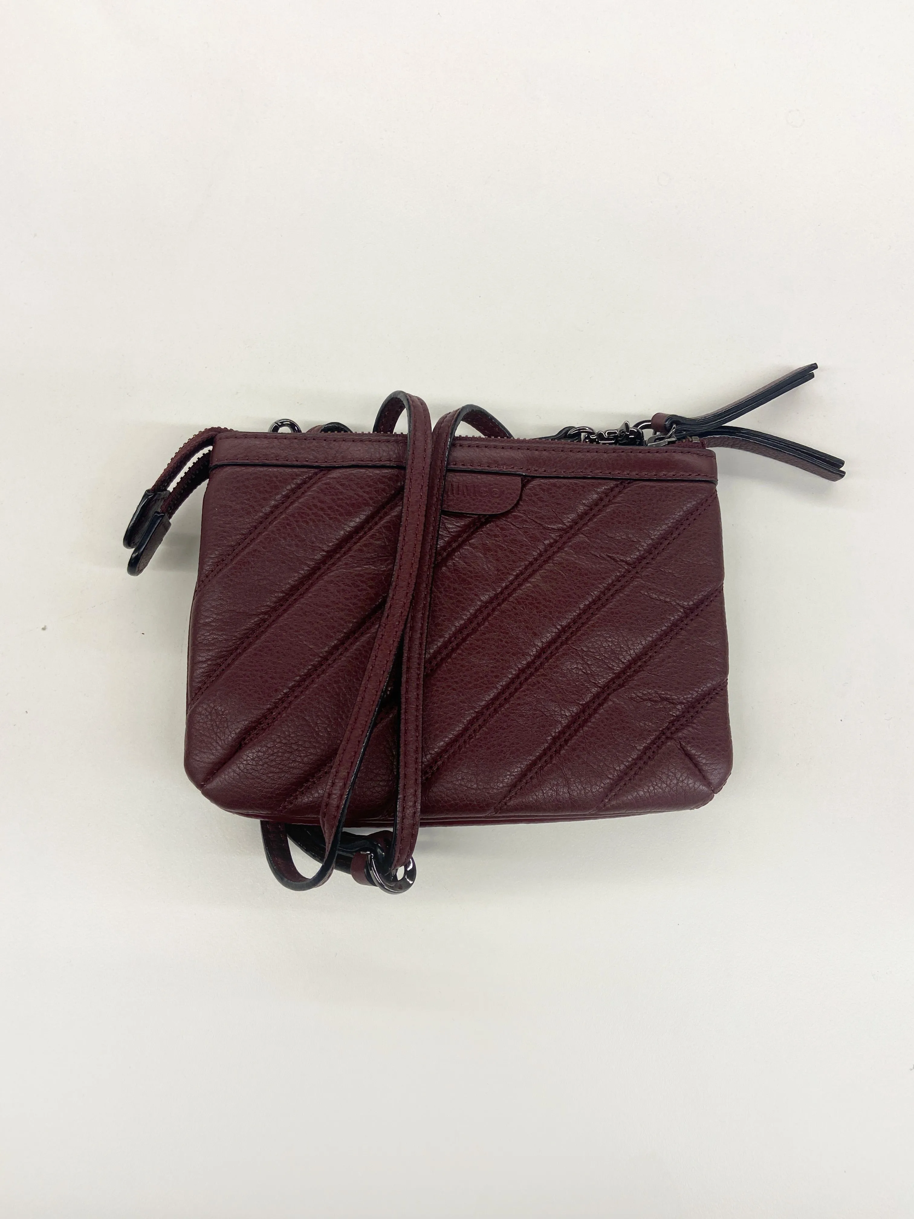 Multi Compartment Crossbody in Burgundy