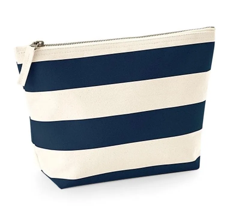 Nautical Stripe Canvas Tote Bag & Cosmetic Bag with Personalisation