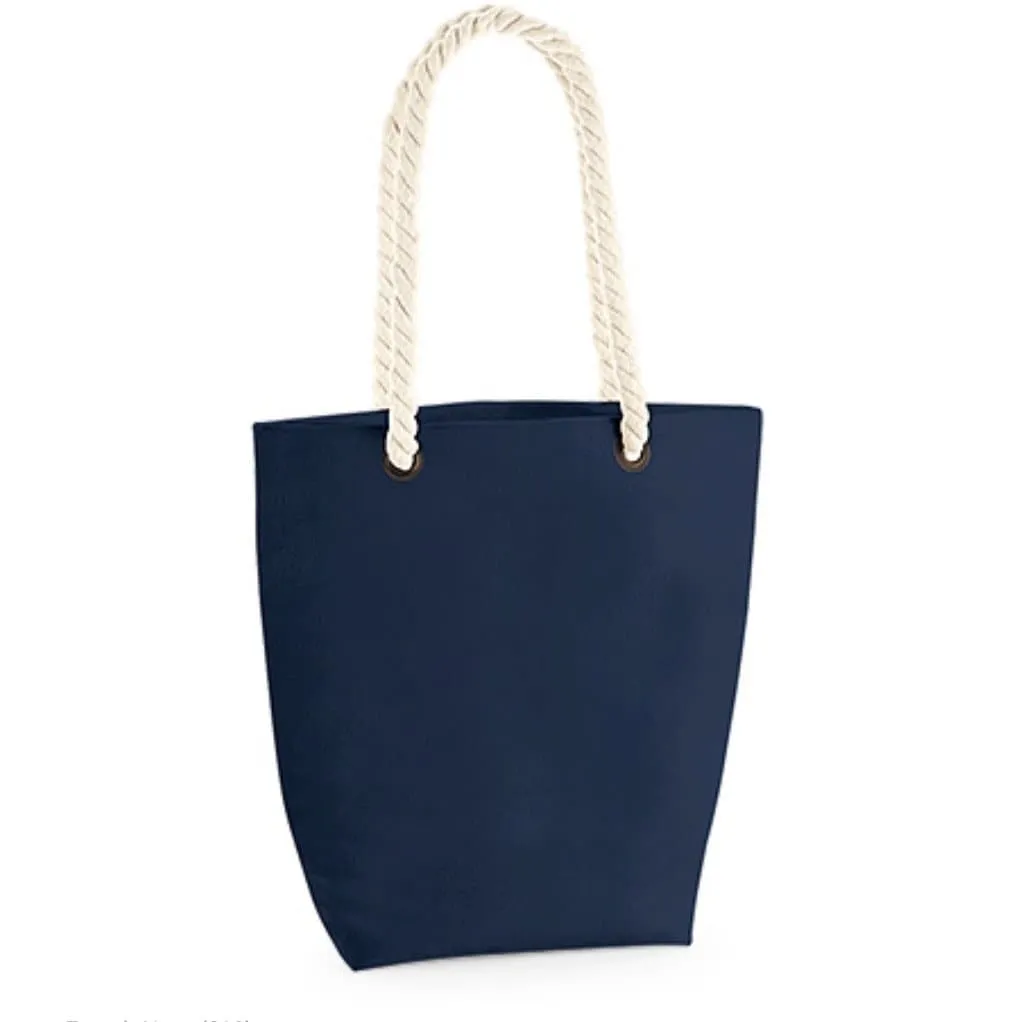 Nautical Stripe Canvas Tote Bag & Cosmetic Bag with Personalisation