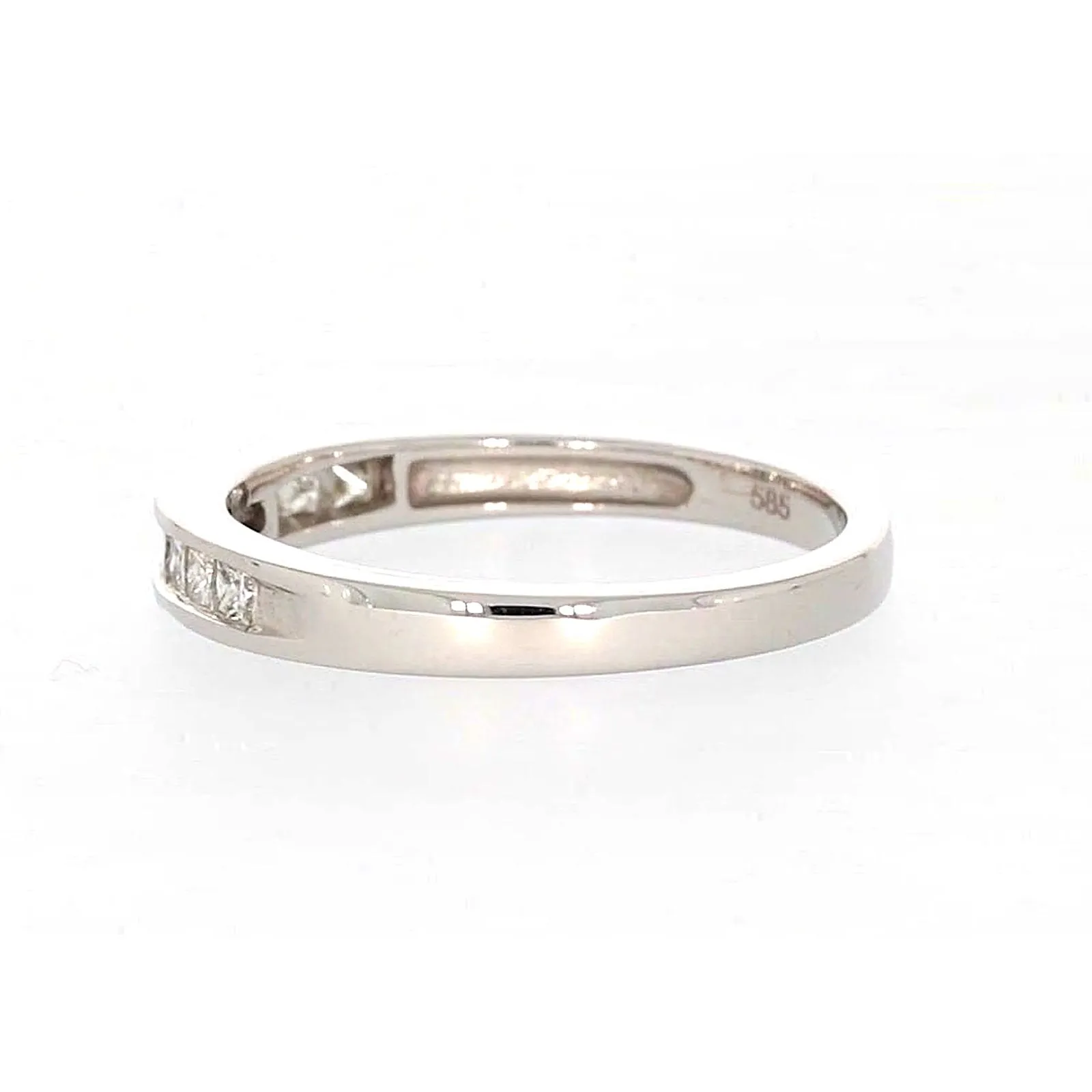 New York 14ct White Gold Princess Cut with 0.40 CARAT tw of Diamonds Ring