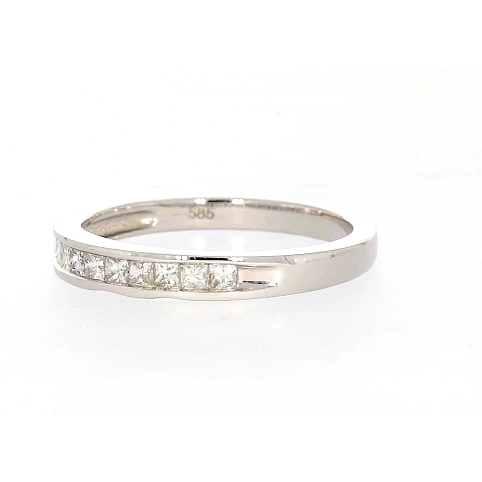 New York 14ct White Gold Princess Cut with 0.40 CARAT tw of Diamonds Ring
