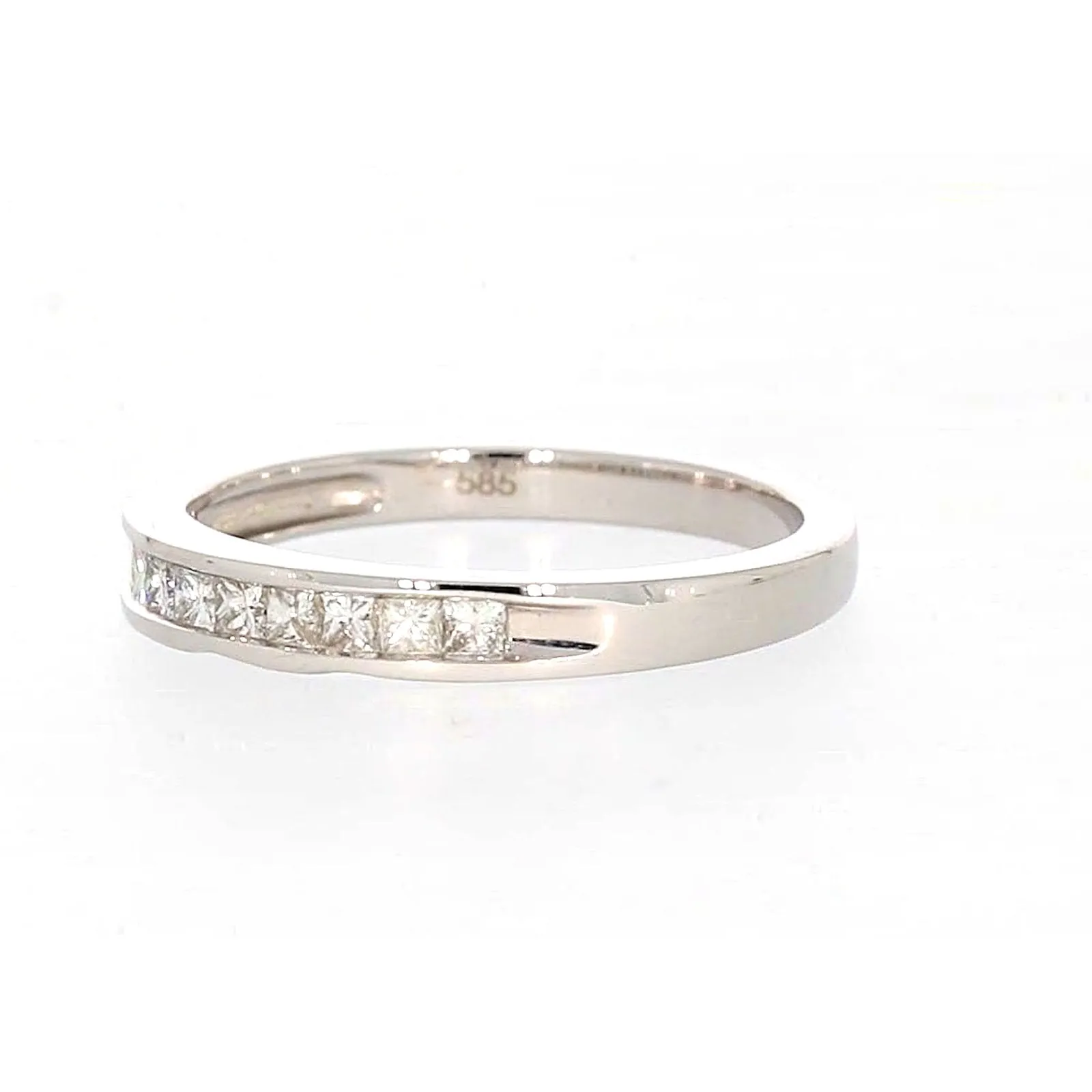 New York 14ct White Gold Princess Cut with 0.40 CARAT tw of Diamonds Ring