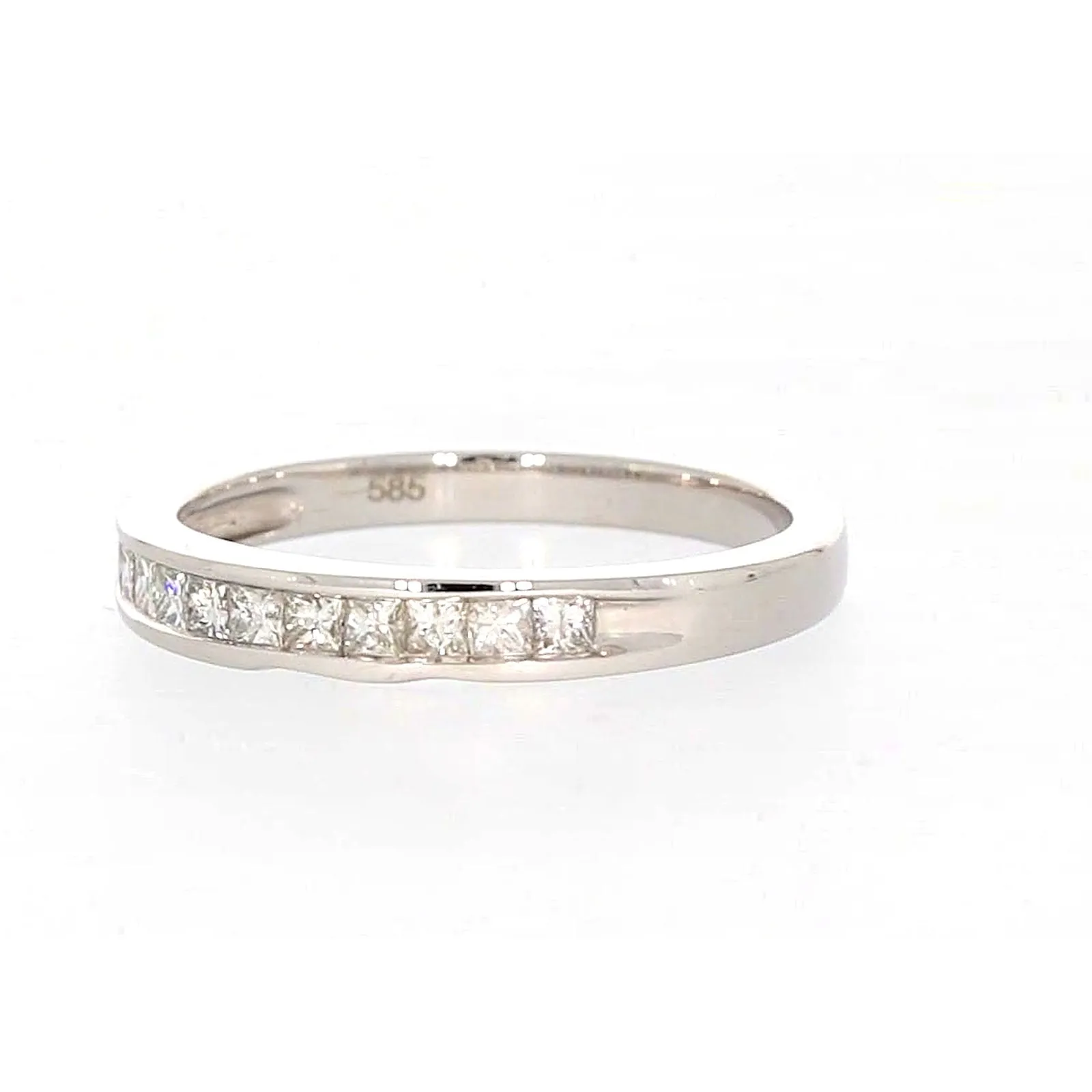 New York 14ct White Gold Princess Cut with 0.40 CARAT tw of Diamonds Ring