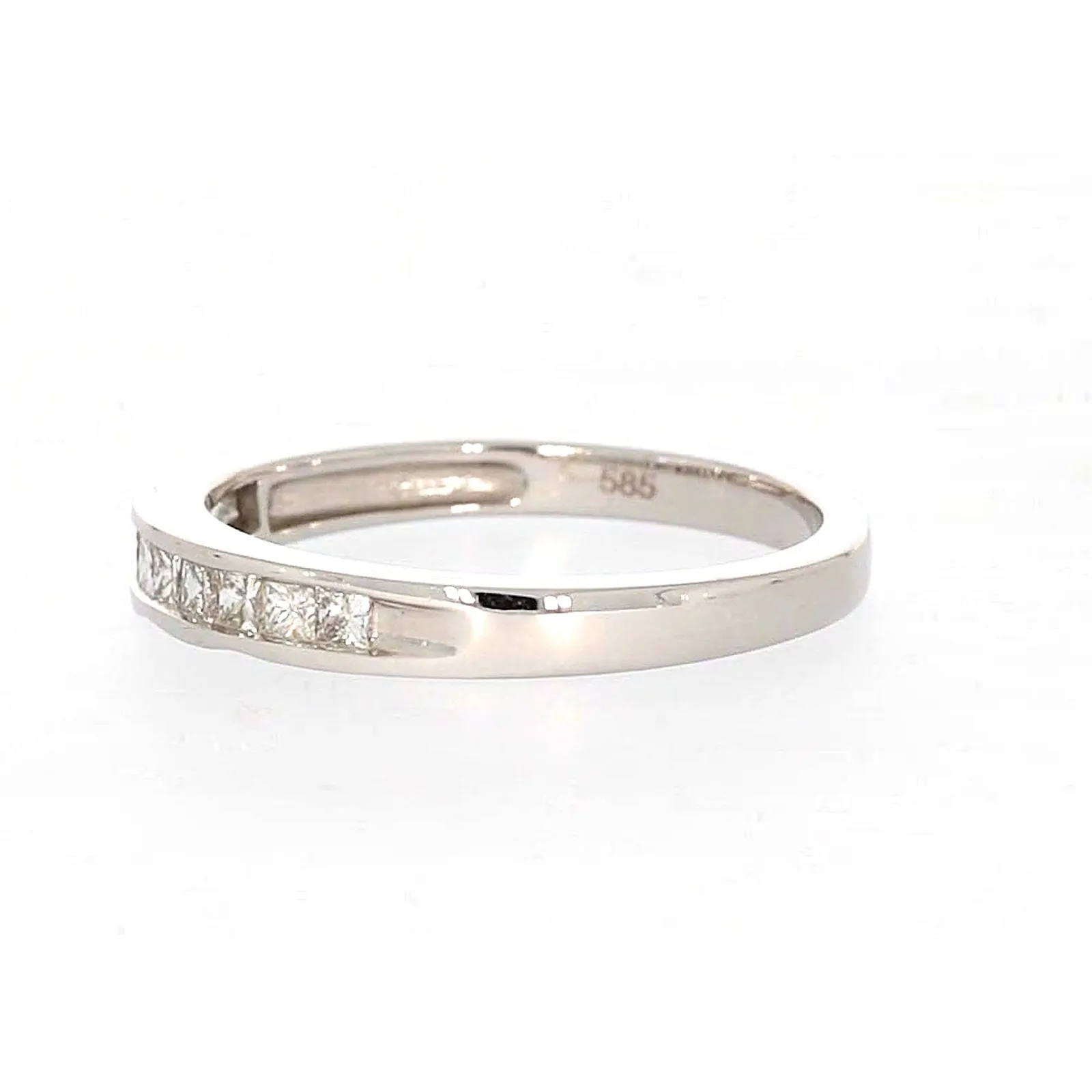New York 14ct White Gold Princess Cut with 0.40 CARAT tw of Diamonds Ring
