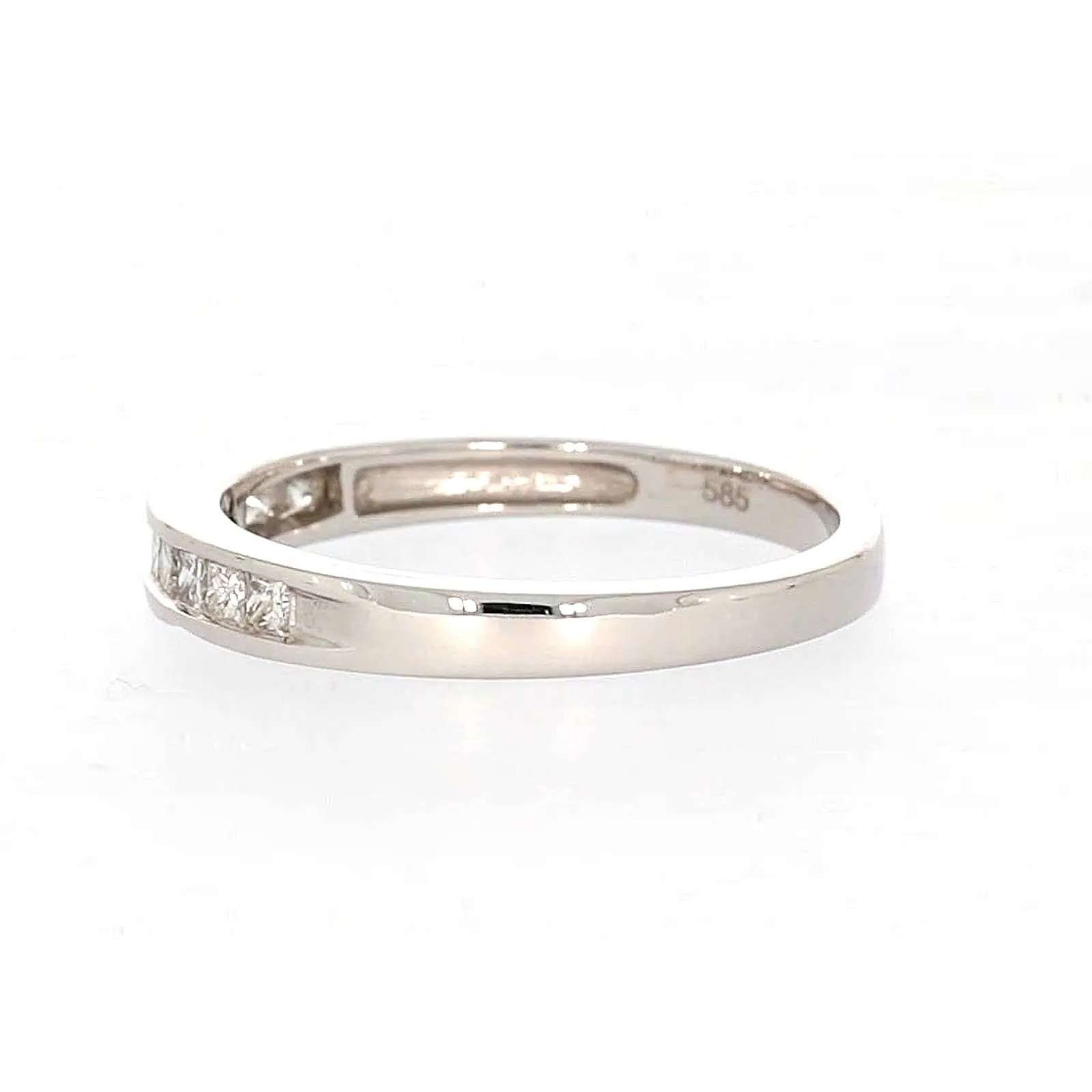New York 14ct White Gold Princess Cut with 0.40 CARAT tw of Diamonds Ring