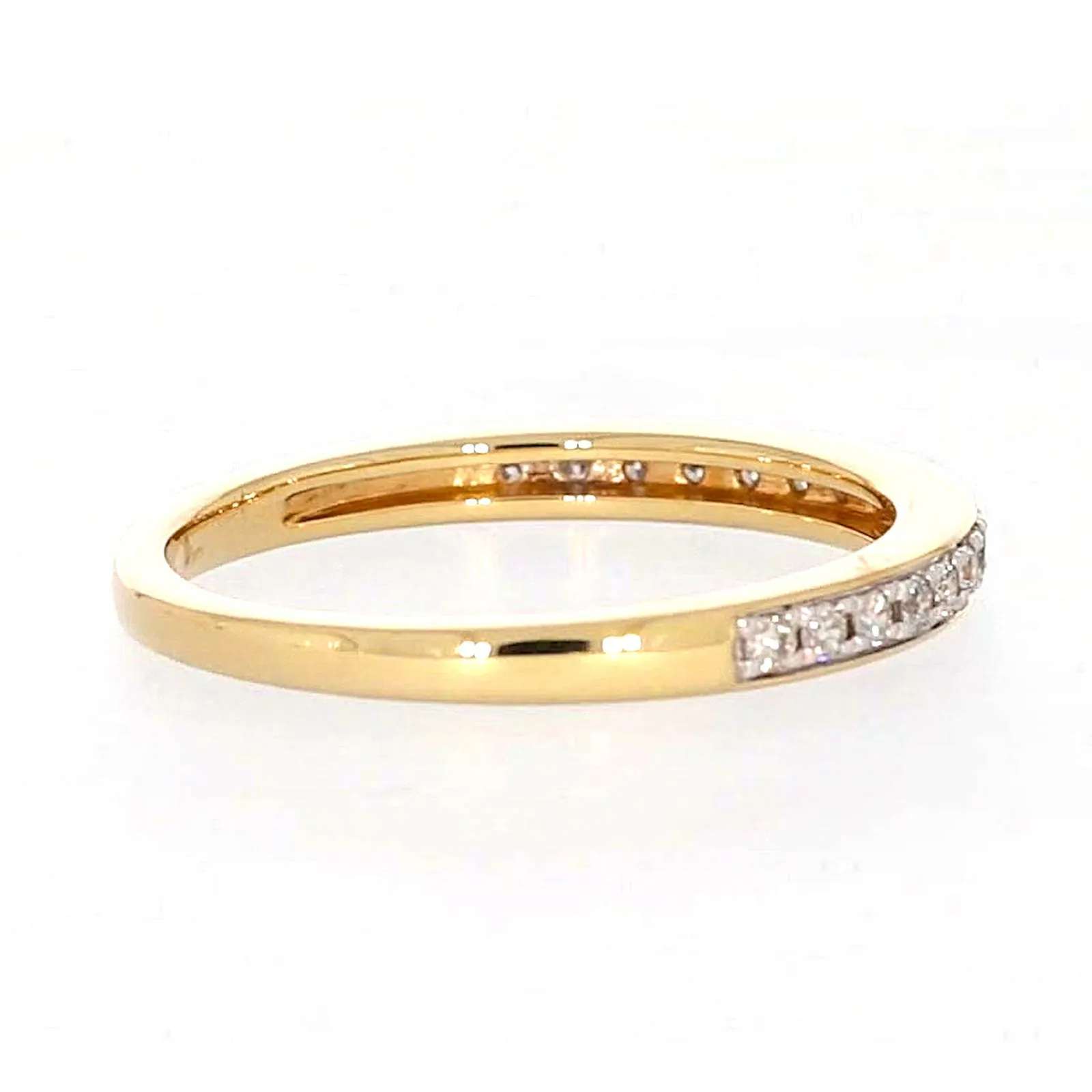 New York 14ct Yellow Gold Round Brilliant Cut 1/4 Carat tw of Diamonds Ring