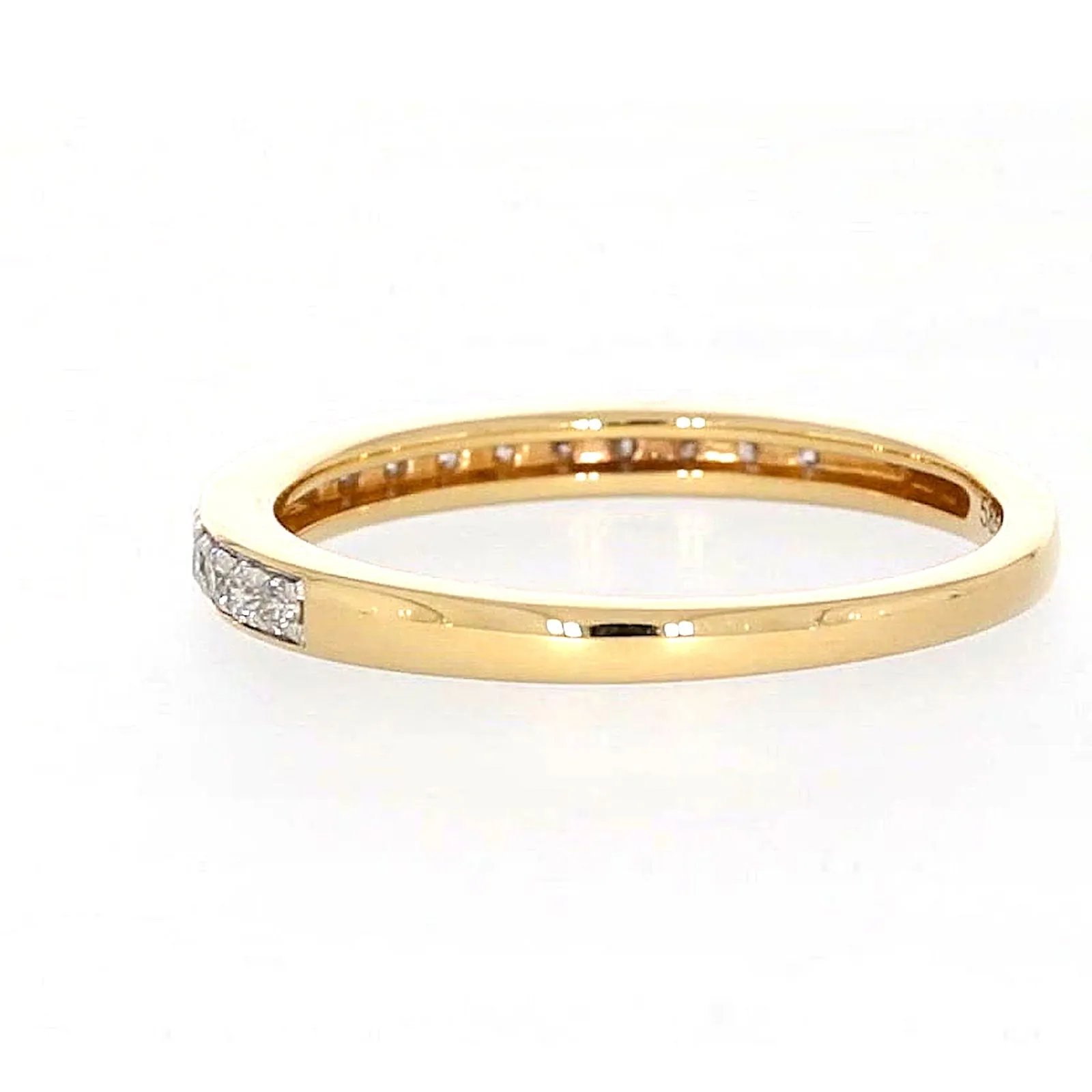 New York 14ct Yellow Gold Round Brilliant Cut 1/4 Carat tw of Diamonds Ring