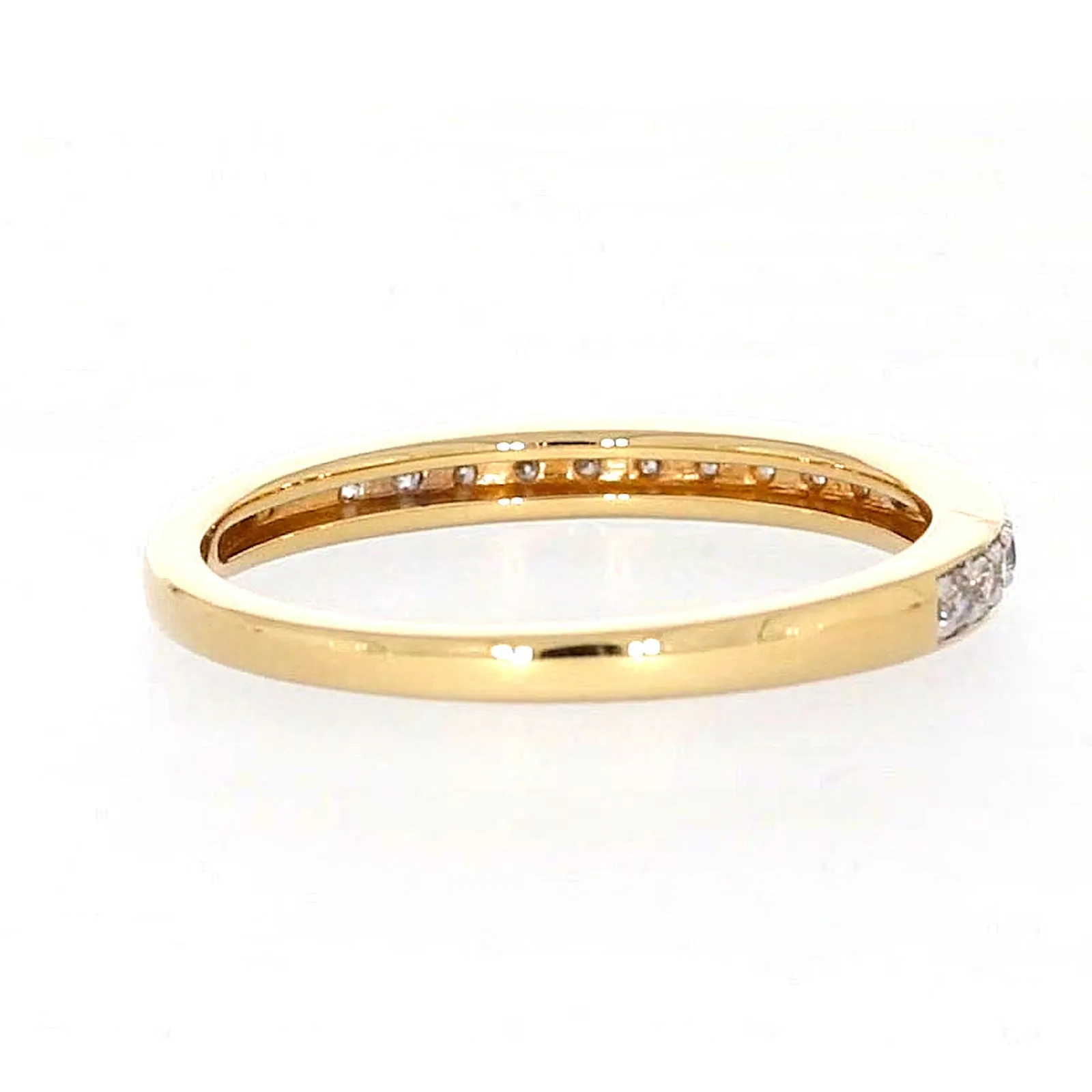 New York 14ct Yellow Gold Round Brilliant Cut 1/4 Carat tw of Diamonds Ring