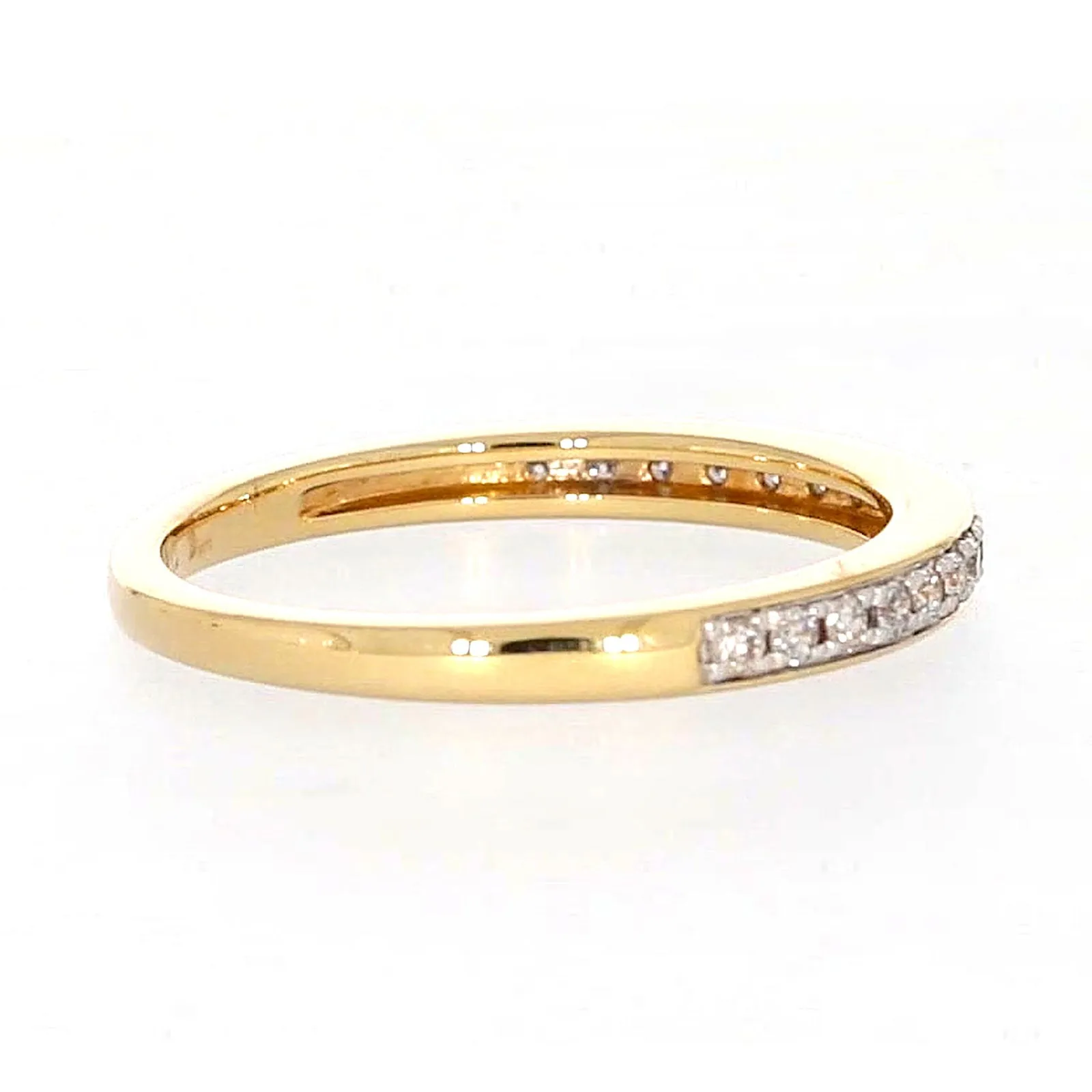 New York 14ct Yellow Gold Round Brilliant Cut 1/4 Carat tw of Diamonds Ring