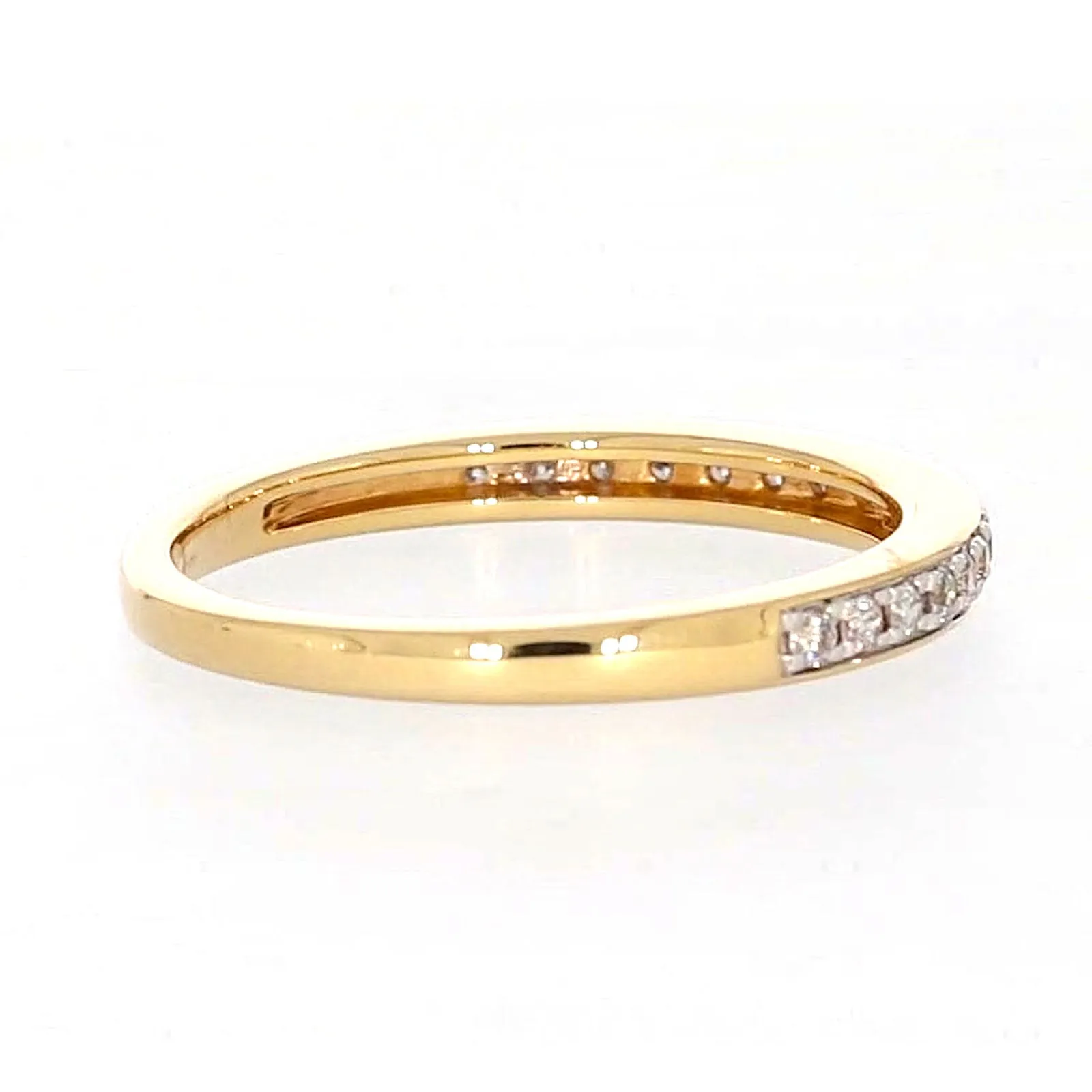 New York 14ct Yellow Gold Round Brilliant Cut 1/4 Carat tw of Diamonds Ring