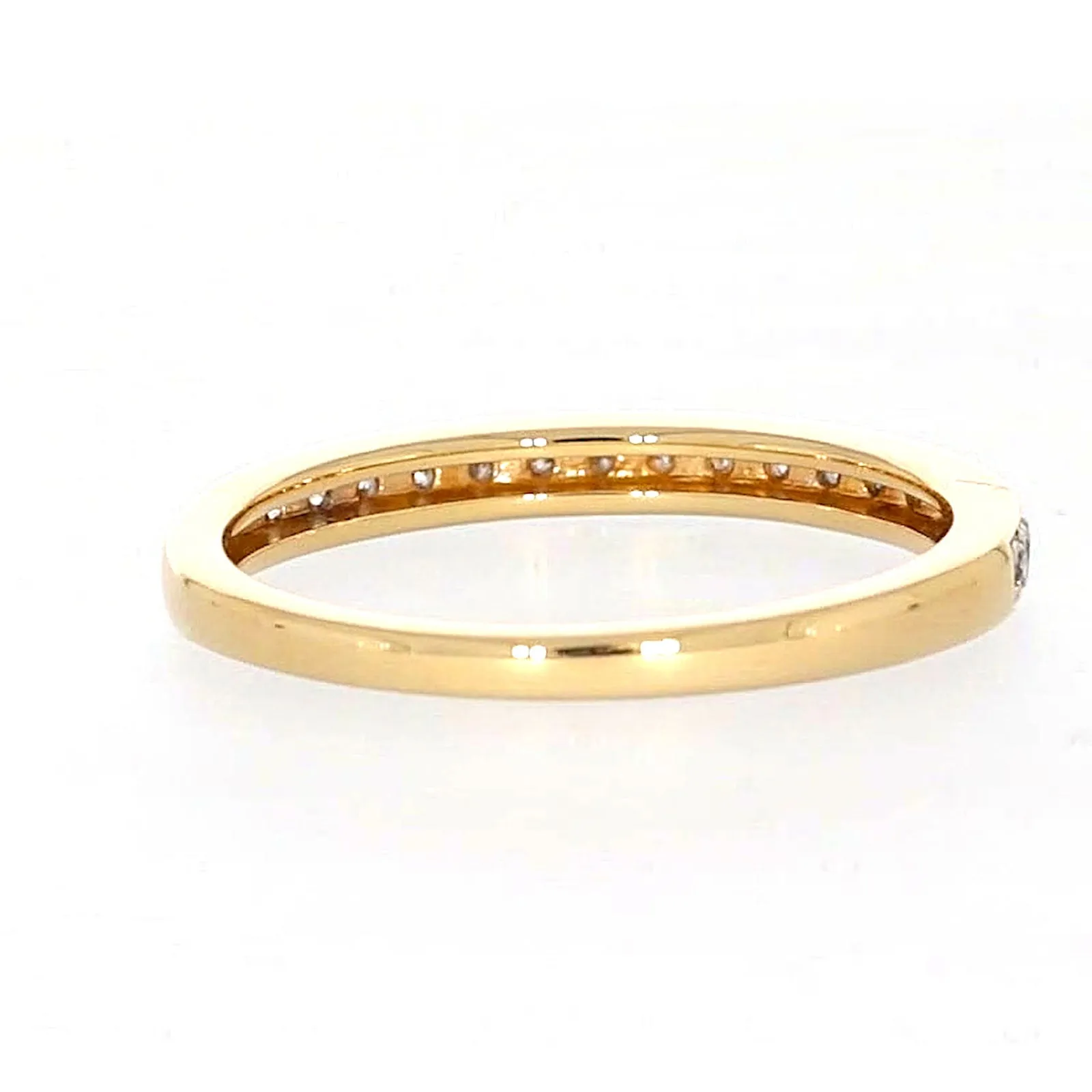 New York 14ct Yellow Gold Round Brilliant Cut 1/4 Carat tw of Diamonds Ring