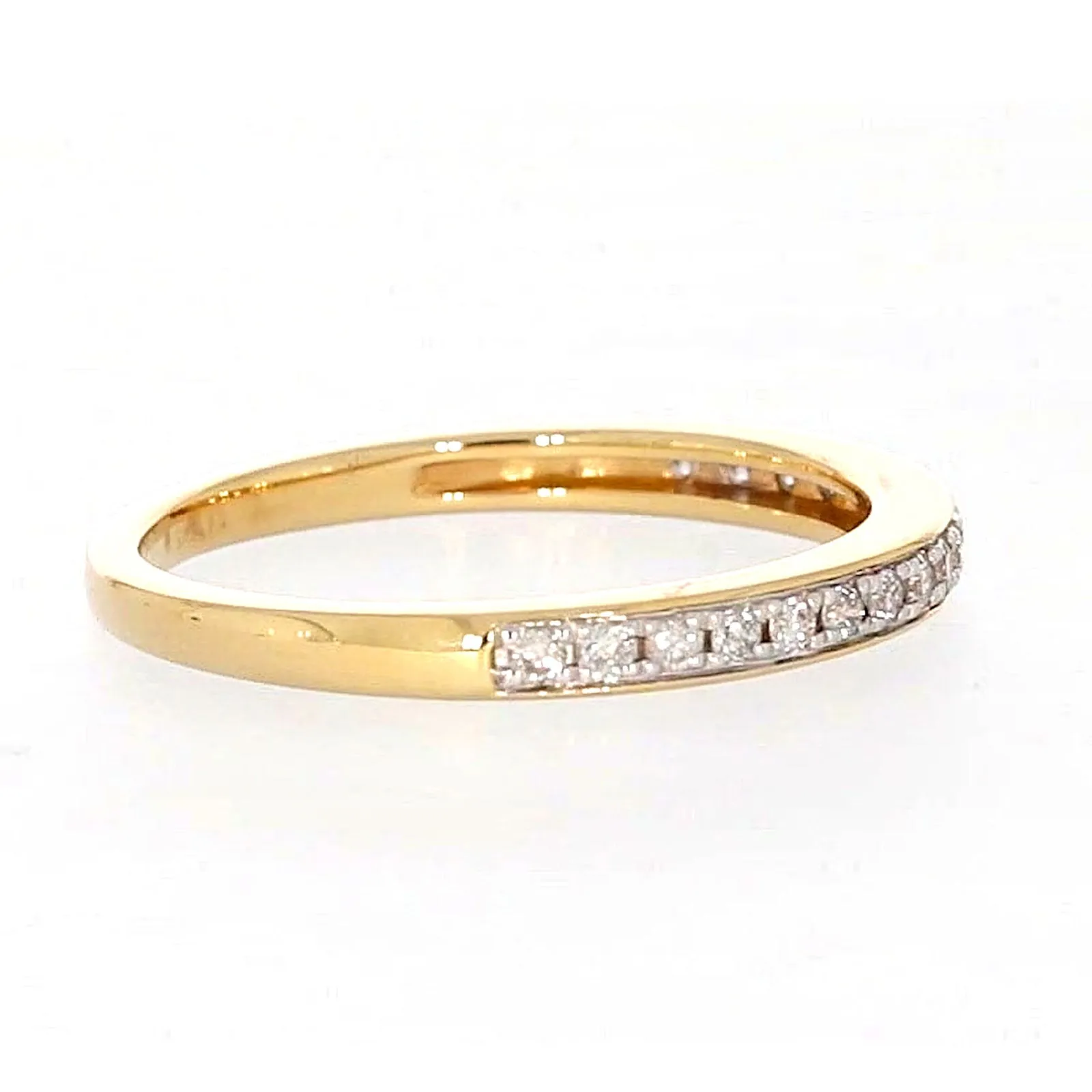 New York 14ct Yellow Gold Round Brilliant Cut 1/4 Carat tw of Diamonds Ring