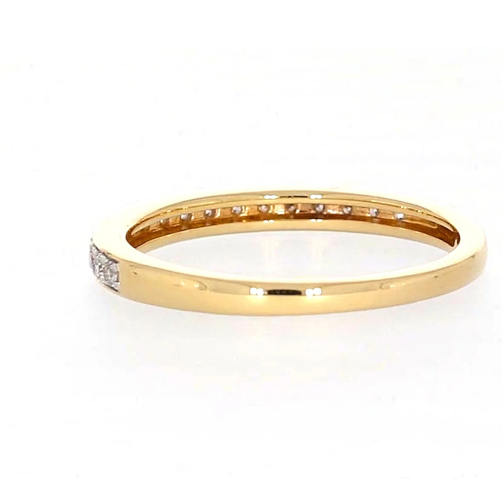New York 14ct Yellow Gold Round Brilliant Cut 1/4 Carat tw of Diamonds Ring